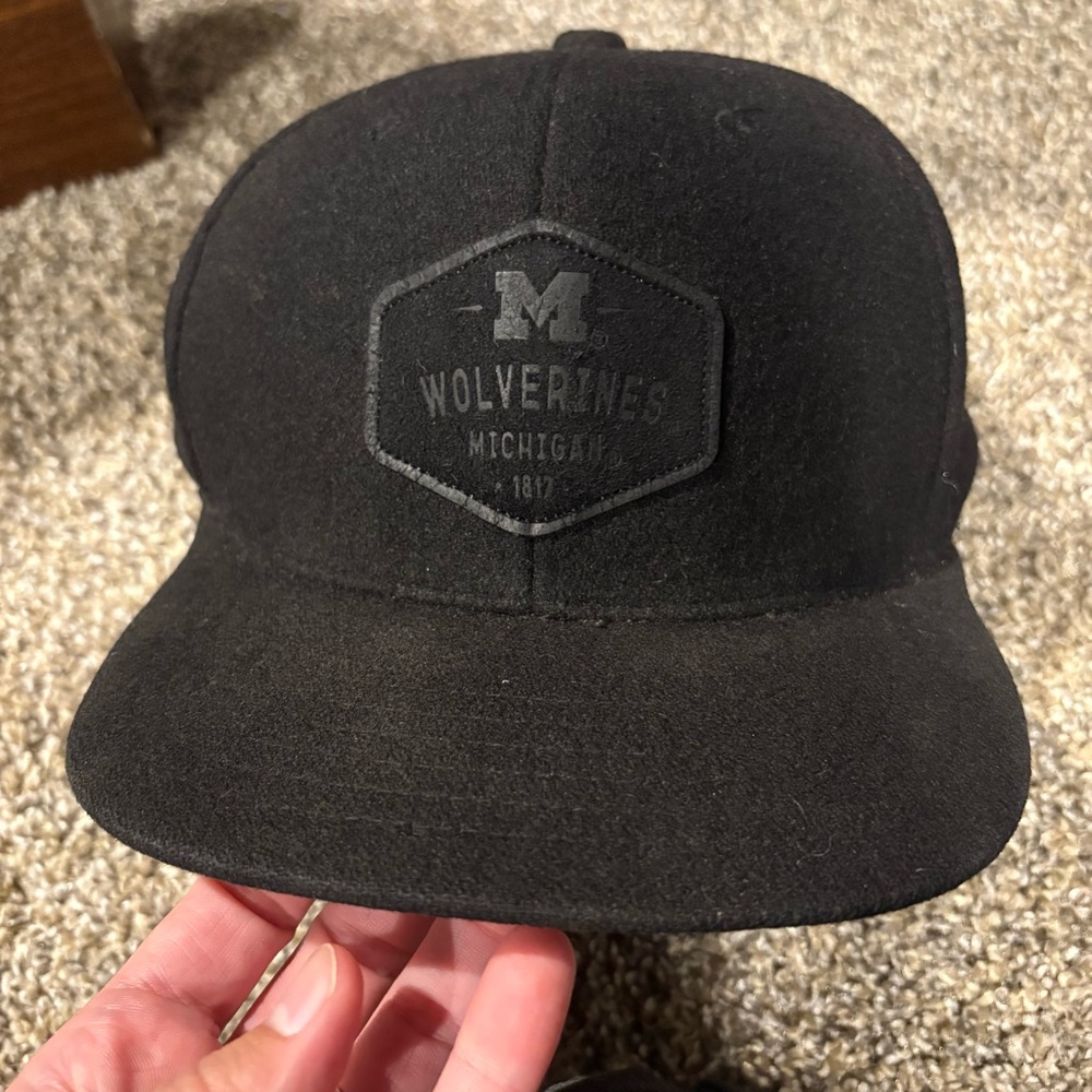 Top of the World Black Wolverines Michigan Hat